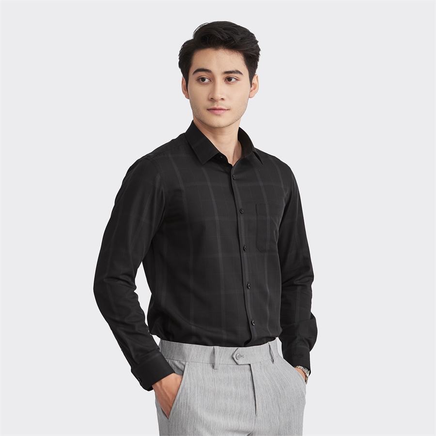phối đồ sơ mi đen