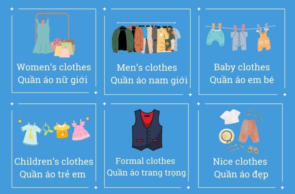 Quần áo tiếng Anh là gì? Khám phá những thuật ngữ thời trang phổ biến