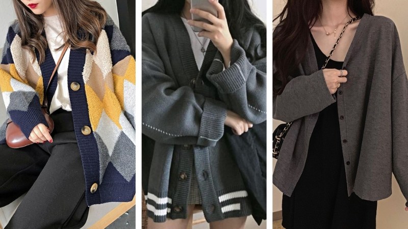 Bí quyết mix đồ cardigan cho từng loại dáng người