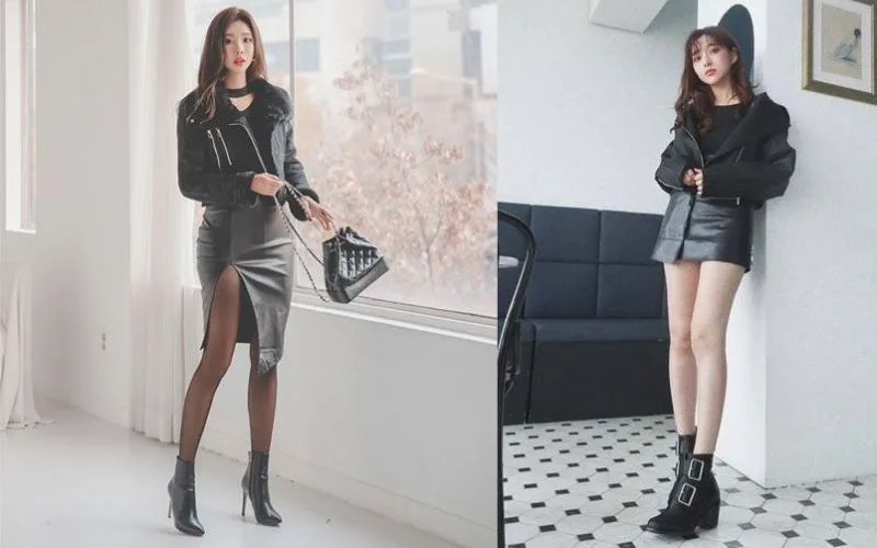 Các loại giày phù hợp với chân váy da