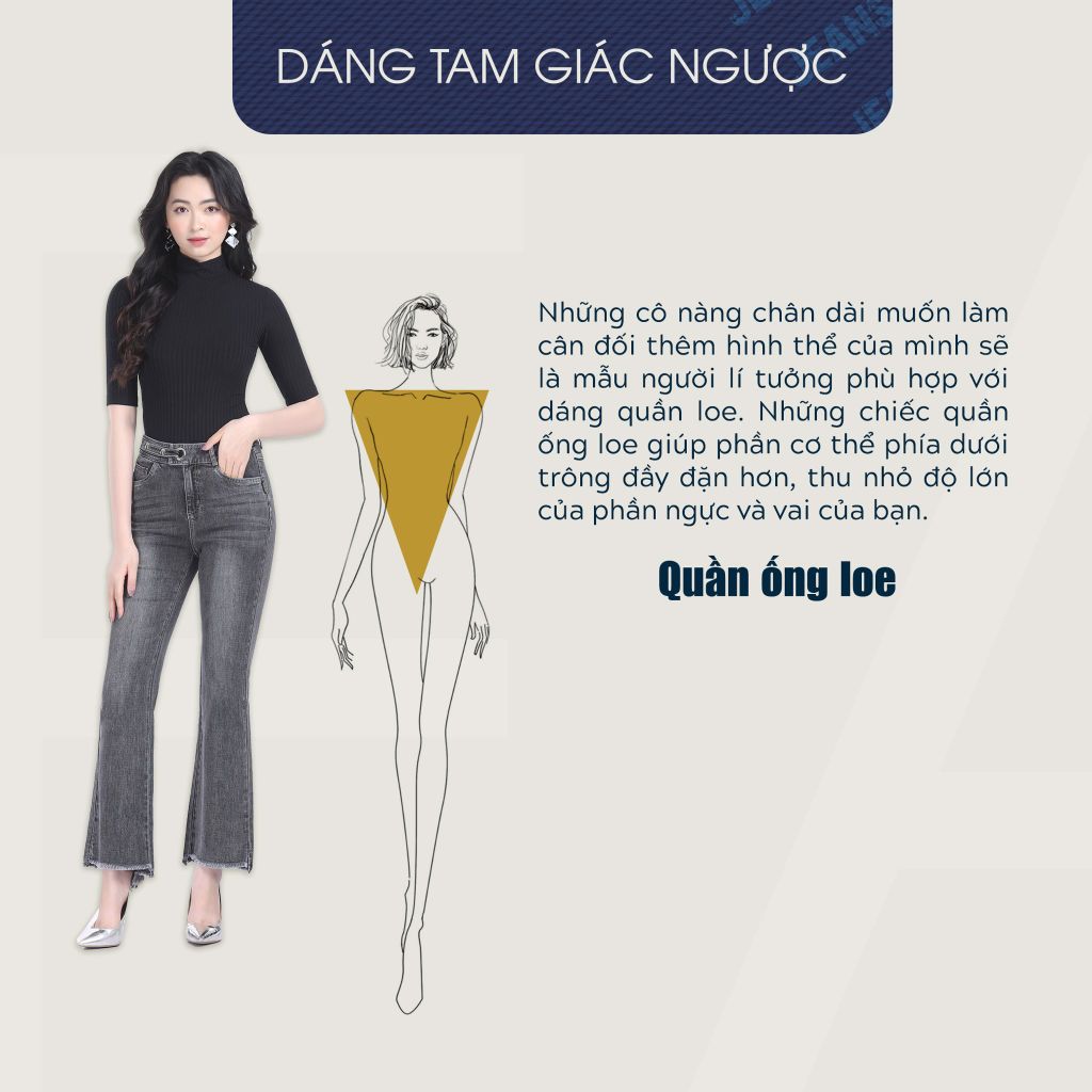 Cách chọn quần jean nữ phù hợp với dáng người