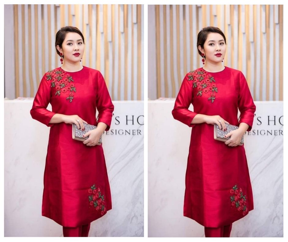 Mẫu áo dài cho người béo và lựa chọn màu sắc
