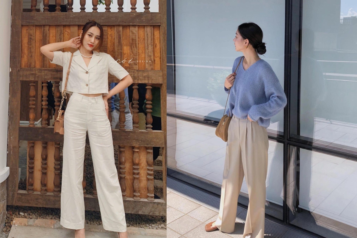 Mix đồ với quần ống suông cho từng phong cách