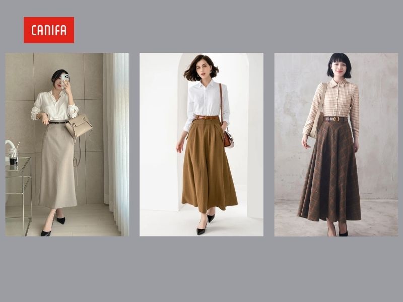 Một số lỗi thường gặp khi kết hợp chân váy len dài