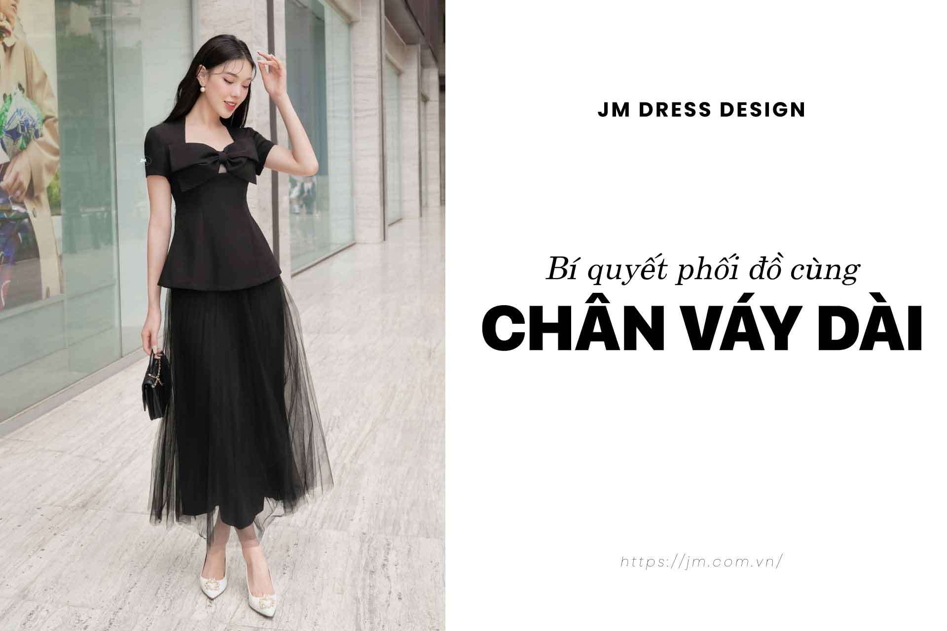 Phụ kiện đi kèm để làm nổi bật chân váy xòe đen dài