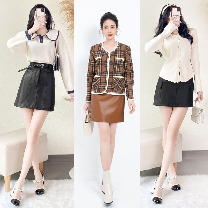 Tổng quan về chân váy da nữ