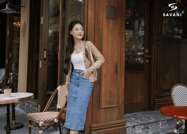 Tổng quan về chân váy jean dài
